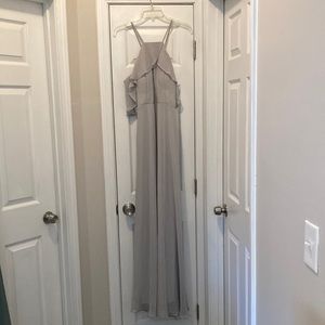 Formal Birdy Grey light green dress size large with pockets Dove Gray the Jules